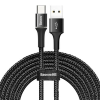 Baseus kabel Halo usb typ C 3m 2A czarny z podświetleniem led
