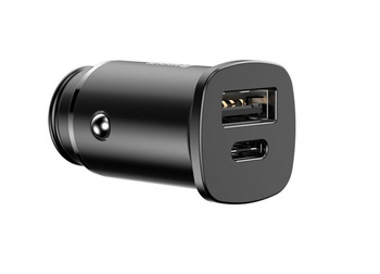 Baseus ładowarka samochodowa Square PPS 1x Quick Charge + 1x Power Delivery 30W 5A czarna