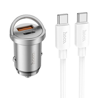 Hoco ładowarka samochodowa 2xUSB : QC 18W + PD 45W z kabelm c-c