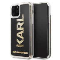 Etui Karl Lagerfeld iPhone 11 Pro Max czarny Karl logo Glitter KLHCN65KAGBK