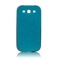 Etui Blun Samsung S3 i9300 niebieskie - skóra