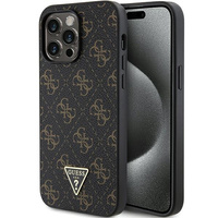 Etui Guess iPhone 15 Pro Max 6.7" czarny hard case 4G Triangle Metal Logo GUHCP15XPG4GPK
