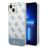 Etui Guess iPhone 14 6.1" niebieski hard case 4G Pattern Script GUHCP14SHG4MHB