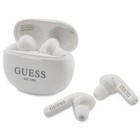 Słuchawki Bluetooth Guess białe TWS + stacja dokująca  GUTWS1CWH
