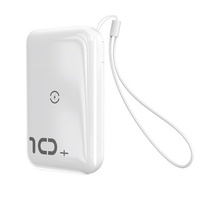 Baseus Power Bank 10000mAh / 3A / 18W Mini S z ładowaniem indukcyjnym biały