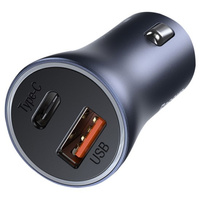 Baseus ładowarka samochodowa Golden Contactor Pro 2xUSB Quick Charge + Power Delivery 40W szara