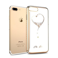 Etui KINGXBAR iPhone 7 Starry Sky Heart gold frame