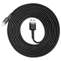Baseus kabel Cafule nylonowy iPhone - Lightning czarno-szary 300cm 2A