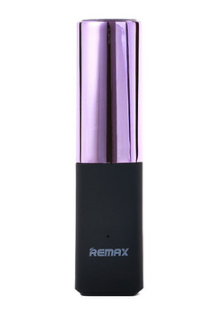 Power Bank Remax Szminka fioletowy 2400mAh