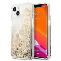 Etui Guess iPhone 13 złoty hard case Glitter Charms GUHCP13MGLHFLGO