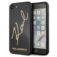Etui Karl Lagerfeld iPhone 7/8 czarny hard case Signature Glitter KLHCI8DLKSBK