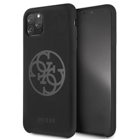 Etui Guess iPhone 11 Pro Max czarny hard case Silicone 4G Tone On Tone GUHCN65LS4GBK