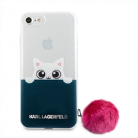 Etui Karl Lagerfeld iPhone 7 hard case transparent/różowy K-Peek a boo KLHCP7TRGPABPI