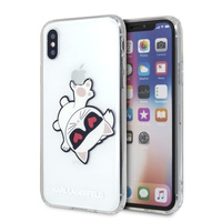 Etui Karl Lagerfeld iPhone X/Xs hard case transparent Choupette Fun KLHCPXCFHE