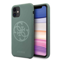Etui Guess iPhone 11 khaki hard case Silicone 4G Tone On Tone GUHCN61LS4GKA
