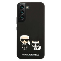 Etui Karl Lagerfeld Samsung S22+ Plus hard case czarny Silicone Karl & Choupette KLHCS22MSSKCK
