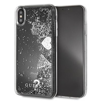 Etui Guess iPhone X/Xs srebrne hard case Glitter Liquid GUHCPXGLUFLSI