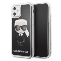 Etui Karl Lagerfeld iPhone 11 czarny Iconic Glitter KLHCN61ICGBK