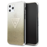 Etui Guess iPhone 11 złoty hard case Glitter Triangle GUHCN61SGTLGO