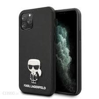 Etui Karl Lagerfeld iPhone 11 Pro Max czarny hard case Saffiano Ikonik KLHCN65IKFBMBK