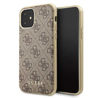 Etui Guess iPhone 11 Pro Max szary beżhard case 4G Collection GUHCN654GB