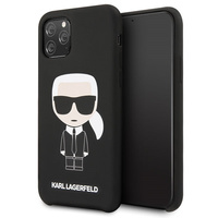 Etui Karl Lagerfeld iPhone 11 Pro czarny hard case Silicone Iconic KLHCN58SLFKBK