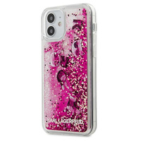 Etui Karl Lagerfeld iPhone 12 mini 5.4" różowy hard case Glitter Charms KLHCP12SROPI