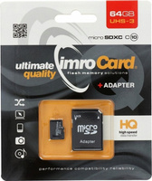 Karta Micro 64GB UHS-3 z adapterem Imro class 10