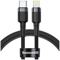 Baseus kabel Cafule nylonowy usb Typ C - iPhone 6/7/8/X Power Delivery czarno-czerwony 18W 100cm