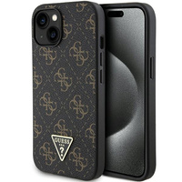 Etui Guess iPhone 13 / 14 / 15 6.1" czarny hard case 4G Triangle Metal Logo GUHCP15SPG4GPK