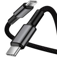 Baseus kabel pleciony 2xusb typ C Power 100W 200cm czarny