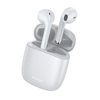 Baseus słuchawki bezprzewodowe bluetooth 5.0 W04 TWS białe