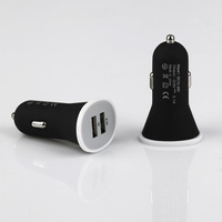 Adapter samochodowy Mini USB 2xUSB 3.1A czarny
