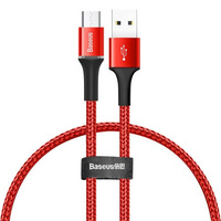 Baseus kabel Halo micro usb 0,25m 3A czerwony z podświetleniem led