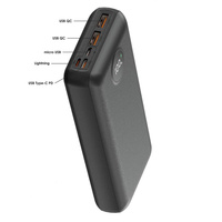 Power Bank EPB20-PD 20000mAh 22.5W 5xUSB  2xusb QC / usb Typ C / micro usb /  lightning eXtreme style biały