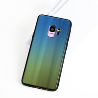 Etui Glass Samsung S8 niebiesko- zielone