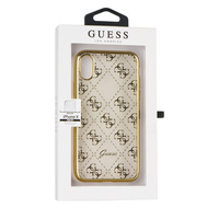 Etui Guess iPhone X różowo złoty - transparent GUHCPXTR4GRG