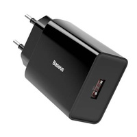 Baseus ładowarka sieciowa Speed Mini 1xUSB Quick Charge 18W czarna
