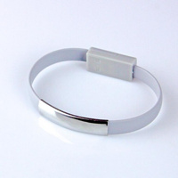 Kabel micro usb Bransoletka szara