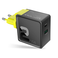 Rock ładowarka sieciowa 1x usb typ C Power Delivery + usb QC 3.0 36W