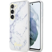 Etui Guess Samsung S23 biały hard case Marble GUHCS23SPCUMAH