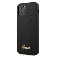 Etui Guess iPhone 12 / 12 Pro 6.1" czarny hard case Iridescent Love Script Gold Logo GUHCP12MPUILGBK