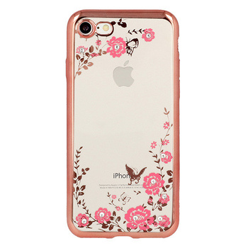 Etui Flower LG K40 złoty róż