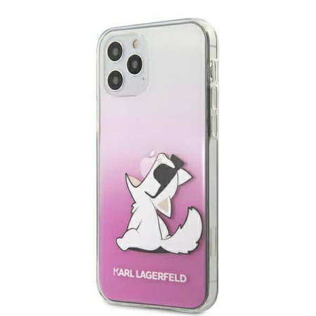 Etui Karl Lagerfeld iPhone 12 Pro Max 6.7" różowy hard case Choupette Fun KLHCP12LCFNRCPI