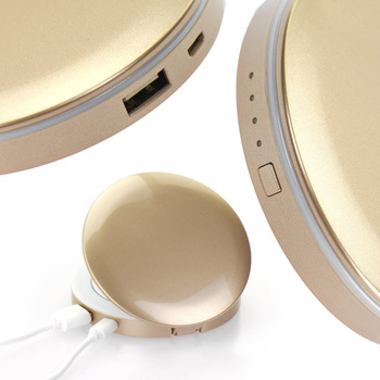 Power Bank Lusterko LED 3000mAh złoty