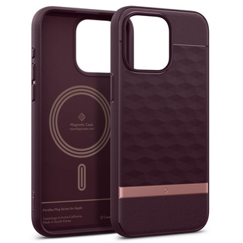Spigen Caseology Parallax z MagSafe iPhone 15 Pro burgundy