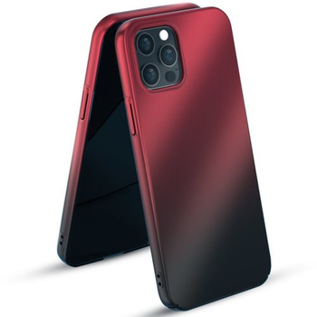 Etui KINGXBAR iPhone 12 / iPhone 12 Pro Aurora czarno-czerwone