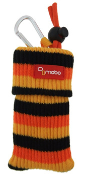 Skarpeta Mobo paski czarno – pomarańczowe