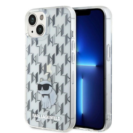 Etui Karl Lagerfeld iPhone 15 6.1" transparent hard case Monogram Choupette KLHCP15SHNCMKLT