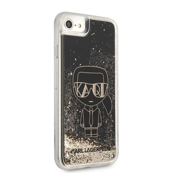 Etui Karl Lagerfeld iPhone 7/8 czarny hard case Liquid Glitter Gatsby KLHCI8LGGKBK